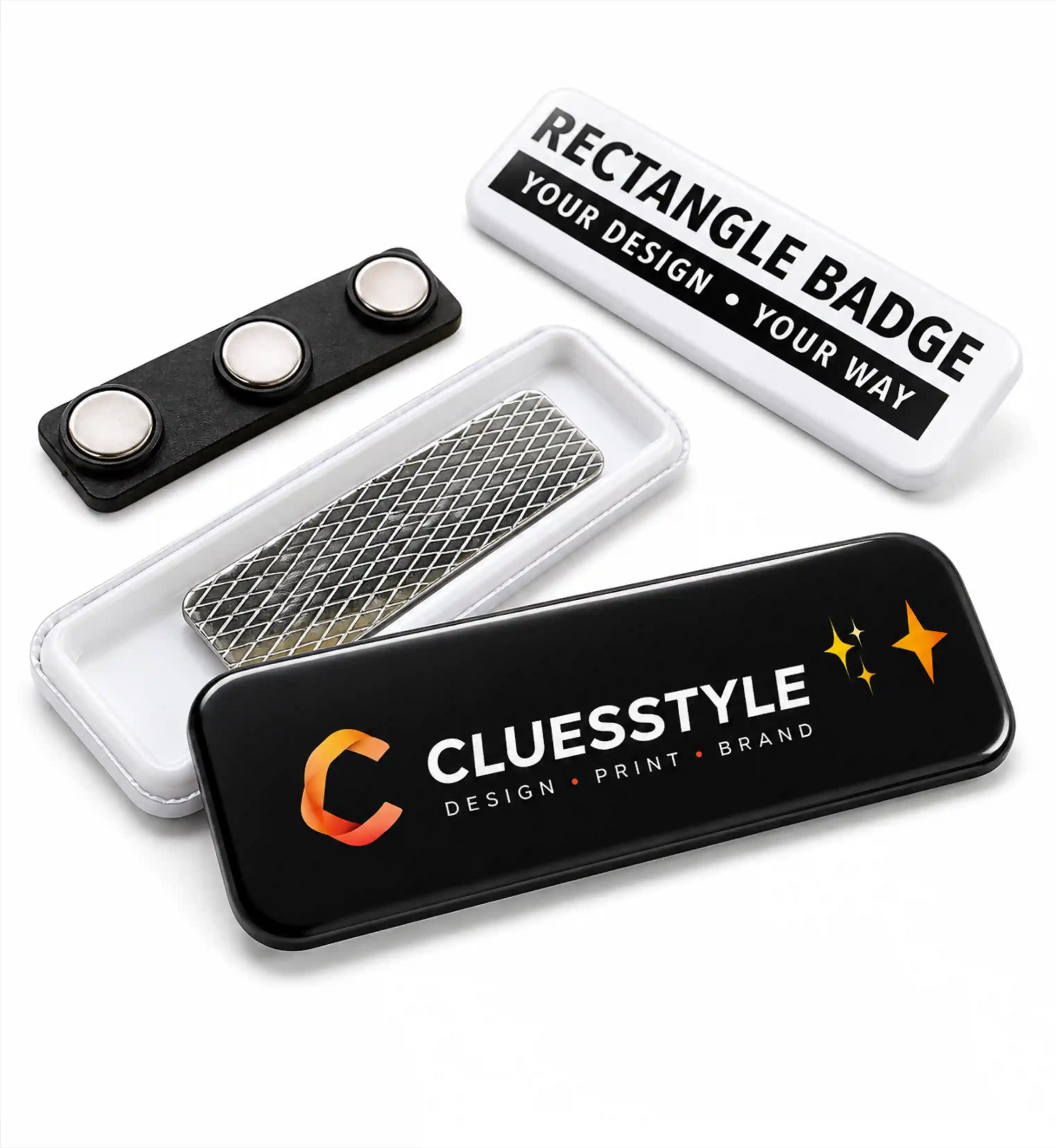 Rectangle Magnet Badge