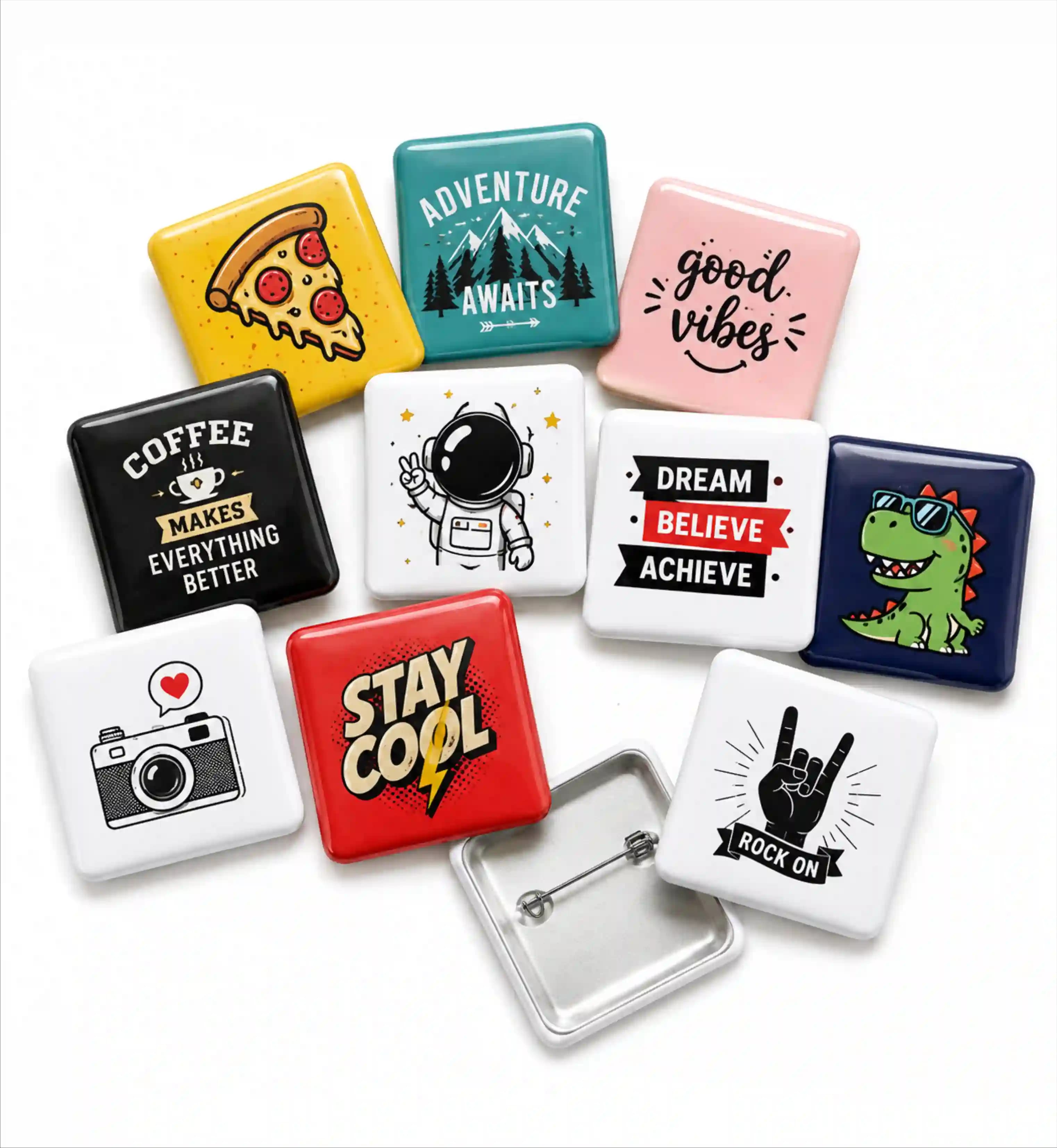 Square Pin Badge